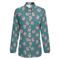 thumbnail image 4 of Repeat-pattern-tomato-blue Long Sleeve Blouse Woman Streetwear Casual Shirts Summer Oversize Woman Streetwear Clothing Birthday Present, 4 of 7