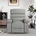 thumbnail image 6 of YOUDENOVA Massage Swivel Rocker Recliner Chair with heating function, burlap,remote control and side pocket for living room,gray, 6 of 9