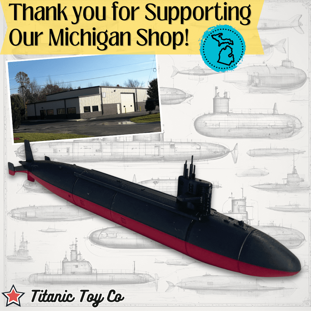 12-Inch Sturgeon-Class Submarine Model– Replica of the Cold War-Era Fast Attack Submarine – Nautical Enthusiasts and Military Collectors Titanic Toy, Titanic Model, Titanic Toys For Kids, Toy boat, T