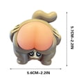 thumbnail image 3 of Squeezable Decompression Butt Ornament, Soft Silicone Stress Relief Toy, Non-Toxic Resin Dashboard Decor, Cute Quirky Healing Figurine for Car Interior Home Office Desktop Decoration Gift, 3 of 5