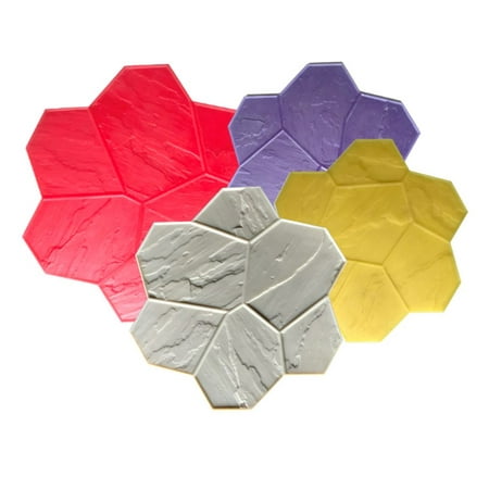 Concrete Stamping - Concrete Stamp Mats. Set of 4 Pc GlobMarble SM 1901. Random Stone stamp mats