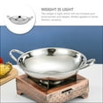 thumbnail image 4 of Estbridge Wok en Acier Inoxydable Argenté avec Doubles Poignées, Casserole Légère pour la Cuisine, 2,5 Pintes, 4 of 6