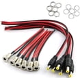 thumbnail image 1 of 6pcs 5A DC Power Connector 5.5 x 2.1mm Jack Socket Threaded Female Adapter with Cable+ 6pcs 5.5 x 2.1mm DC Male Barrel Socket Jack Plug with Wire, 1 of 5