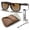 Matte Havana Frame | Polarized Brown/Grey Lens, variant on Ray-Ban RB4165F JUSTIN COLOR MIX POLARIZED Square Shaped Sunglasses for Men & Women - Includes Official Rayban Eyewear Kit - Ideal Formal & Casual Wear Sunglasses - Blue Mirror Lens