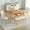 A: Beige, variant on Harper & Bright Designs 6 Pieces Dining Table Set with Bench for 6, Kitchen Table Set with Storage Drawer and 4 Upholstered Dining Chairs, Natural+Beige