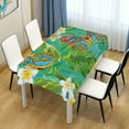 thumbnail image 7 of Tropical Flower Butterfly Rectangle Tablecloth, Dust Proof Anti Wrinkle Wipeable Table Cloth Tabletop for of Dinner Kitchen Wedding Holiday Party 60"x108" Home Decor, 7 of 7