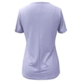 thumbnail image 4 of Daznico Women's Square Neck Short Sleeve Peplum Top with Crisscross Front Casual Blouse,L, 4 of 5