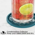 thumbnail image 3 of HFHOME Coasters for Drinks 6 Pack Silicone Coasters Set with Holder, Drink Coaster for Coffee Table, Table Cup Mat Desk Coaster for Drinks, Bar Coasters for Home Decor Tabletop Protection Gift - Blue, 3 of 9