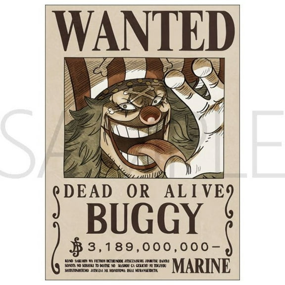 [One Piece] Buggy 3.1B Official Japan Mugiwara Wanted Poster 42x30cm