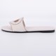 thumbnail image 3 of Sandalias planas de playa para mujer, sandalias de verano, sandalias de cuero suave (Blanco 36), 3 of 9