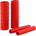 thumbnail image 1 of Rojo - Fundas para Manillar 2 Pares Puños de Freno Universales para Manillar de Motocicleta Fundas Protectoras de Goma Suave para Manijas de Freno Fundas de Silicona Cómodas, duraderas y fáciles de usar. JM, 1 of 3