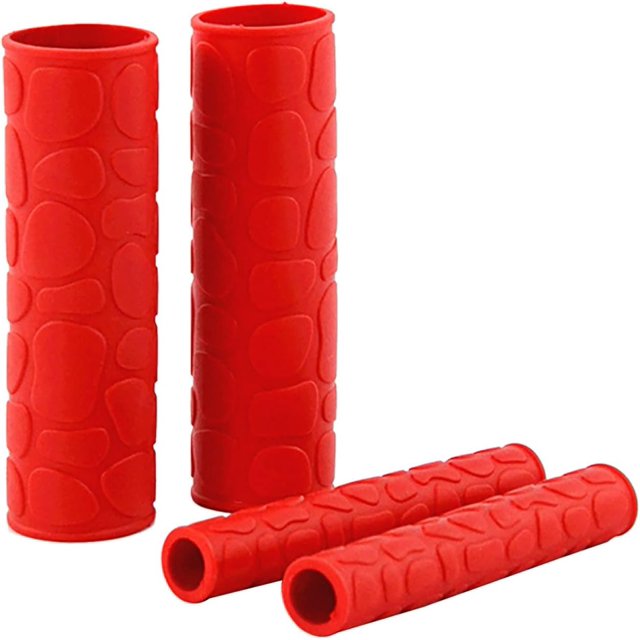 Rojo - Fundas para Manillar 2 Pares Puños de Freno Universales para Manillar de Motocicleta Fundas Protectoras de Goma Suave para Manijas de Freno Fundas de Silicona Cómodas, duraderas y fáciles de usar. JM