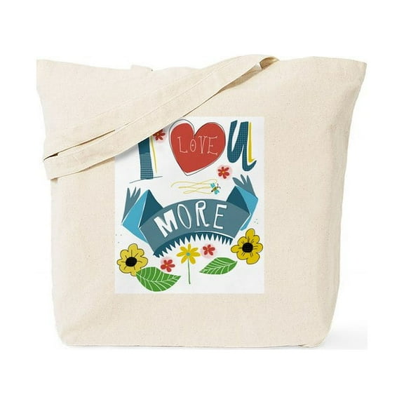 CafePress - I Love You More Tote Bag - Unisex Canvas Tote Bag, Beige, 1-Piece