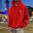 thumbnail image 3 of MHFRRA Sudadera con Capucha y Estampado Gráfico de Moda para Uso Informal y Actividades Al Aire Libre Rojo, 3 of 5