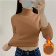thumbnail image 2 of VBARHMQRT Chandails Blancs pour Femmes Hiver Garder au Chaud Chandail pour Femmes Manches Longues Col Roulé Chandail Doux, 2 of 9