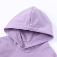 thumbnail image 4 of kpoplk Girl's Casual Hoodie Back Pattern Slogan Print Loose Fit Pullover Sweatshirt 12-24 Months,Purple, 4 of 9