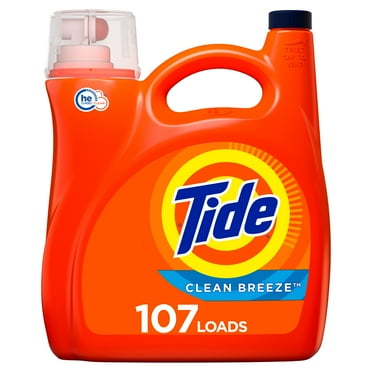 Tide Clean Breeze He, 107 Loads Liquid Laundry Detergent, 154 fl oz