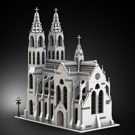 Gothic Cathedral Modular Building Blocks Set City MOC DIY Model Bricks Toys Gift