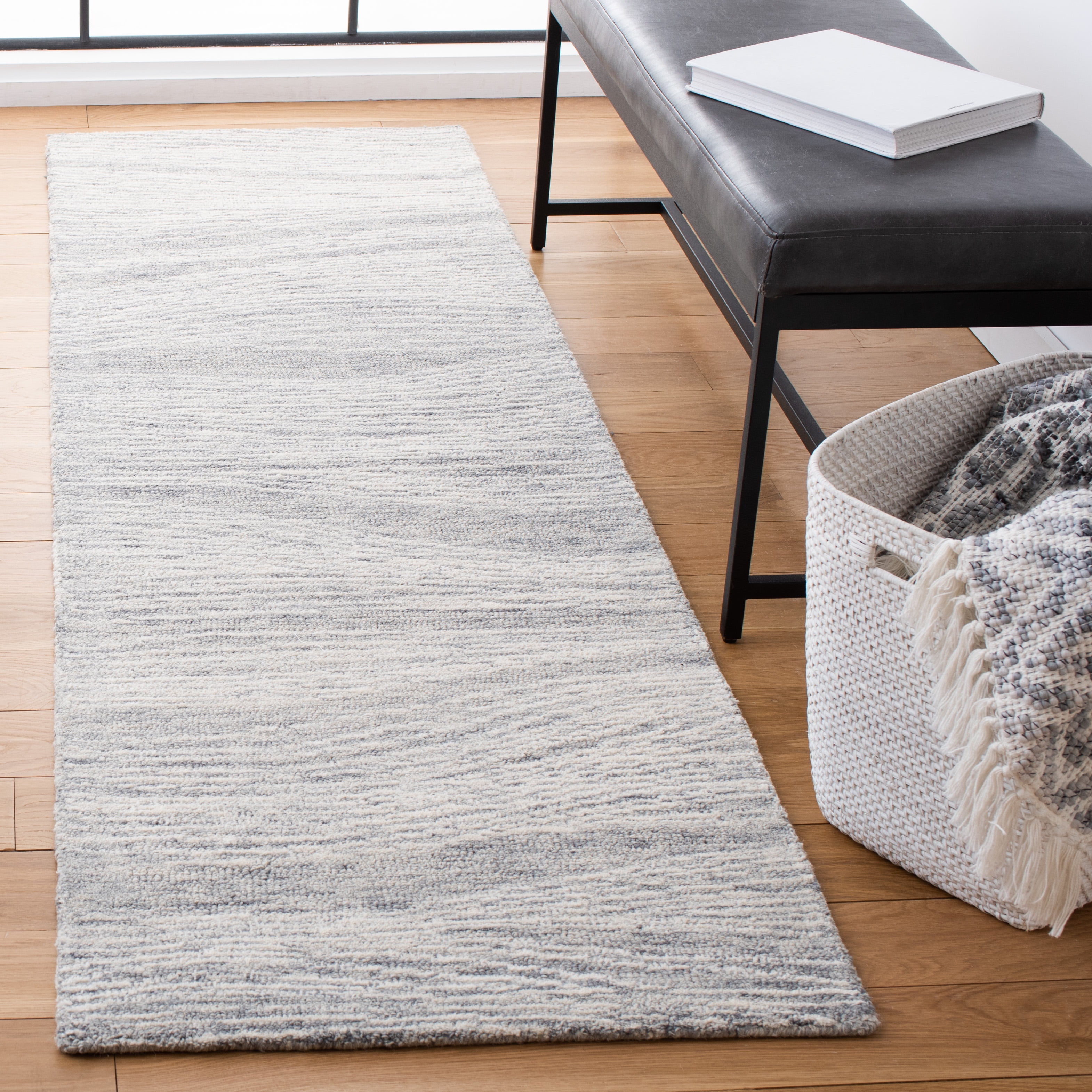SAFAVIEH Metro Bridget Abstract Runner Rug, Grey/Ivory, 2'3" x 14'