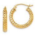 thumbnail image 1 of 14k Yellow Gold Mesh Hoop Earrings Round, 1 of 7
