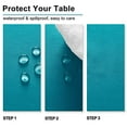 thumbnail image 3 of DWCN Rectangle Tablecloth - Waterproof and Spillproof Washable Fabric Table Cloth for Dining Room Kitchen and Outdoor Use, Turquoise, 60 x 84 Inch, 3 of 6