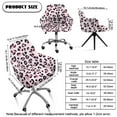 thumbnail image 7 of Whosucclay Pink Leopard Print Swivel Accent Chair Covers Removable Curved Back Chair Covers with Arms Anti-Slip Dining Chair Slipcovers for Kitchen, Party, Banquet Decor, 7 of 7
