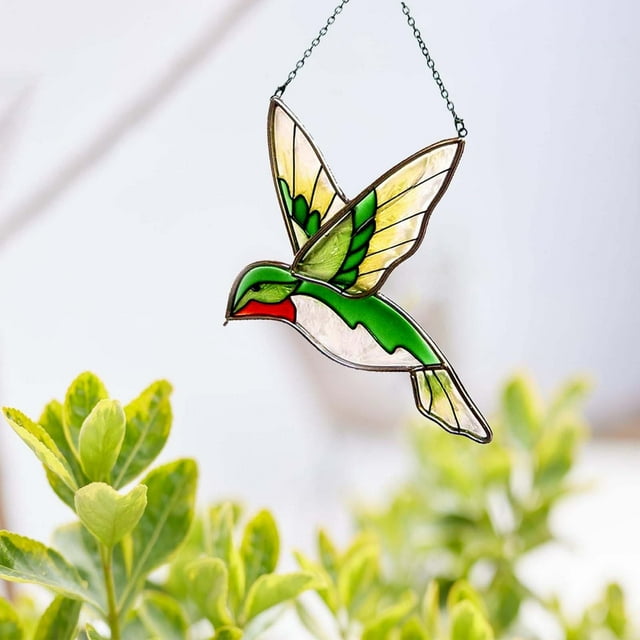 Home Decorations for Living Room, Suncatcher for Window, Hummingbird Hanging Decoration Colorful Hummingbird Suncatcher Window Hanging Acrylic Crafts Home Decoration, Suncatchers for Windows