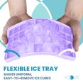 thumbnail image 5 of Yoove Ice Cube Tray with Lid, Bin, Scoop, 36 Mini Cube BPA Free Silicone Ice Tray for Freezer Violet, 5 of 9