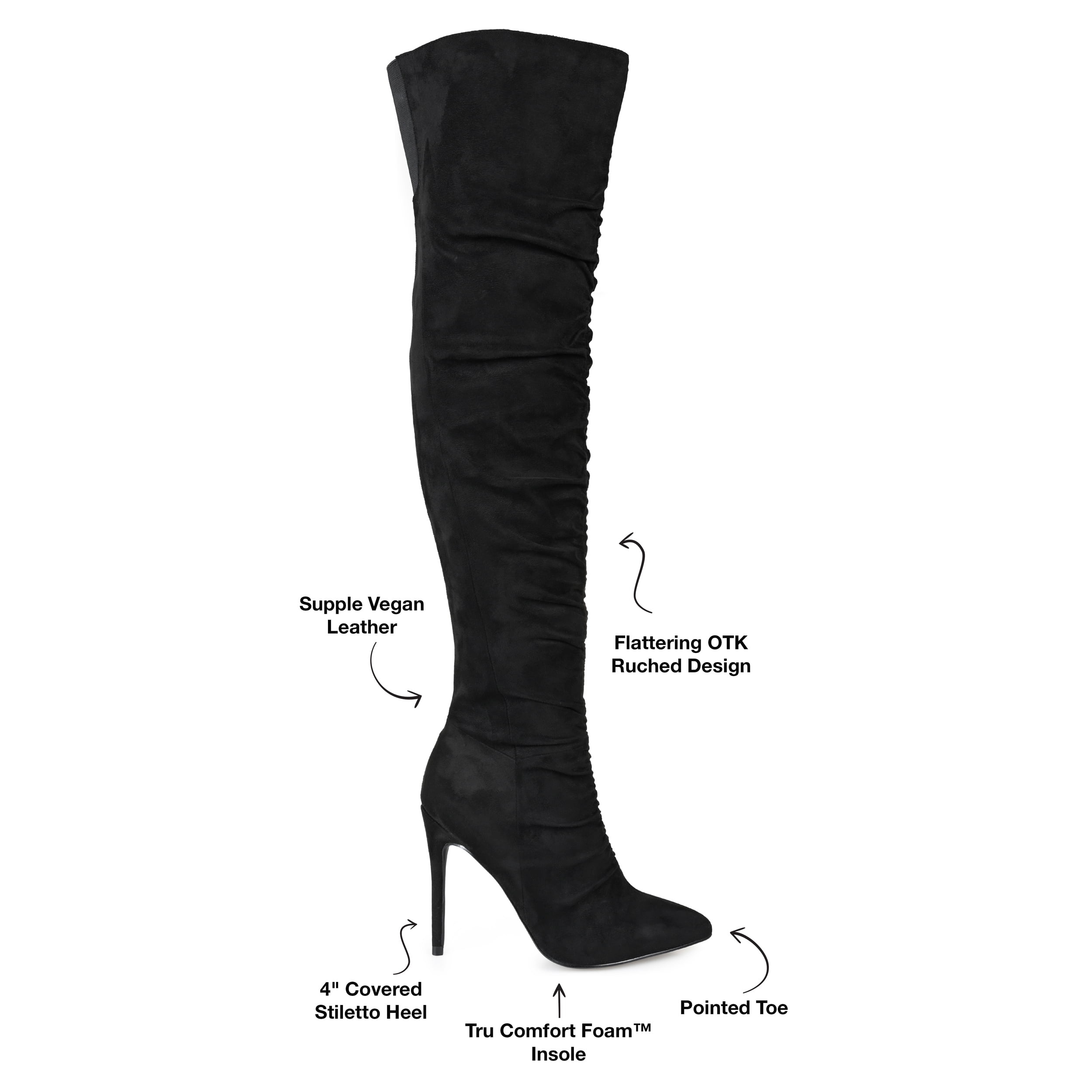 Brinley Co. Womens Tru Comfort Foam™ Extra Wide Calf Over The Knee Boot