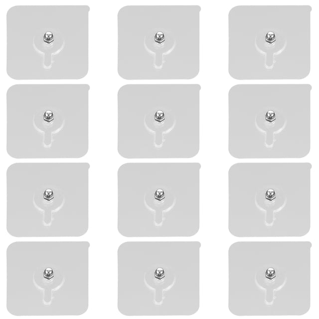 EeaseCA 12PCS Invisible Traceless Screw Stickers Punch Free Wall Picture Hook Drywall Picture Hanging Kit for Picture Photo Frame Hanging (Exposed 6mm)