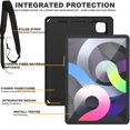 thumbnail image 2 of Allytechgroup Kids Case for iPad Pro 11 Inch 2022/2021/2020/2018/ iPad Air 4/5th 2020/2022 10.9" Tablet, Heavy Duty Shockproof Rugged Case with Shoulder Strap Kickstand Hand Strap, Black, 2 of 9