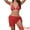 Red, variant on DARING DIVA Women's Herringbone Bikini Sets Large Moss Green