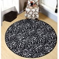 thumbnail image 3 of Furnish My Place Zebra Migrant Beauty Area Rug, Animal Print Area Rug, Indoor Rug, Pet-Friendly Rug, Home Decor Rug, Perfect for Living Room, 3' Round - Set of 20, 3 of 5