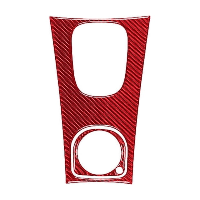 Real Bright Soft Car Interior Carbon Fiber Sticker DecorationRed Carbon Fiber Interior Gear Shift Cover For Mercedes-Benz W203 2005-2007Auto Car Protection Interior Accessories