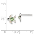 thumbnail image 2 of Sterling Silver Children's Enameled Sea Turtle Post Earrings QE11345, 2 of 2