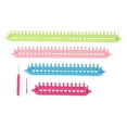 thumbnail image 2 of Rectangle 6pcs Long Knitting Loom Set Rectangle Plastic Weaving Looms Set Knitting Loom Set With Hook Needle Kit Scarf Hats Making Tools, 2 of 8