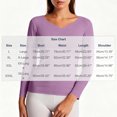 thumbnail image 4 of Undershirt for Women Ultra Thin Long V Neck Base Layer Top Purple XL, 4 of 6
