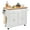 White, variant on Finnhomy Rolling Kitchen Island with Drop Leaf, Thicken Rubberwood Top, 43.3-inch Portable Mobile Storage Cart