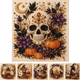 thumbnail image 6 of PLPPYFS Halloween DIY Pearl Art Kit, Halloween Ghost & Skull Canvas Art Set, Gothic Witch Ghost Pumpkin Pearl Wall Decor, Craft Kits for Adults Home Room Table Art Showcase, 6 of 6