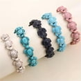 thumbnail image 3 of K-KED New Hawaiian Sea Turtles Stretch Bracelet Turquoise Stone Beads Charm Gifts-#4, 3 of 8
