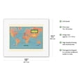 thumbnail image 2 of France World Route Map - Vickers Viscount - Super Constellation - Vintage Airline Travel Poster c.1956 - Fine Art Rolled Canvas Print 11in x 14in, 2 of 4