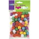 thumbnail image 1 of pompón creativo con purpurina Street, 1/2 pulgada, colores surtidos, paquete de 80 Creativity Street 8116-01, 1 of 1