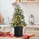 thumbnail image 1 of Árbol de Navidad pequeño preiluminado, pino nevado, árbol de mesa con 78 luces LED cálidas, batería, decoración para fiestas, 1 of 7