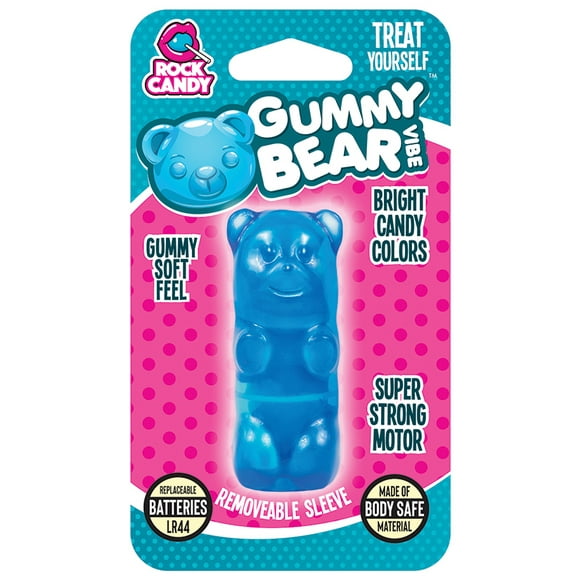 Rock Candy Gummy Bear Bullet Vibrator, Blue
