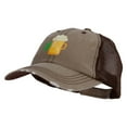thumbnail image 2 of Lucky Irish Beer Heat Transfer Low Profile Special Cotton Mesh Cap - Khaki Brown OSFM, 2 of 5