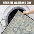 thumbnail image 4 of Washable Vintage Kitchen Mat 31"x20" Non Slip Soft Plush Low Profile Kitchen Rug, Distressed Medallion Oriental Style Sink Mat for Laundry Room Bedroom Office, 4 of 6
