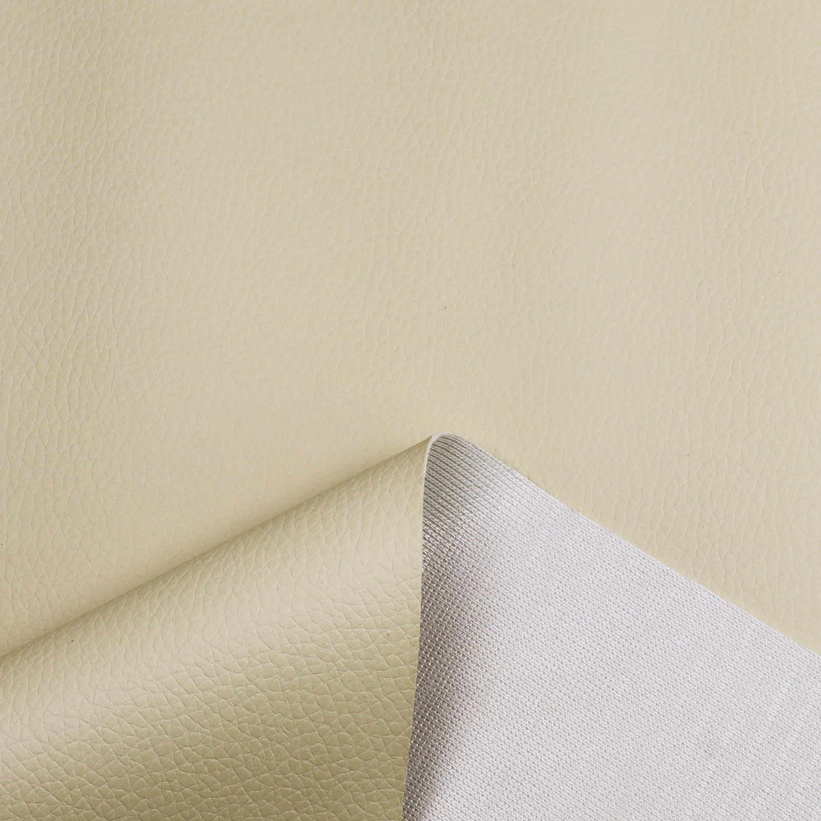 Synthetic Leather Fabric Reupholstery fabric for Seats, Home Decor (Beige,54" x 28")
