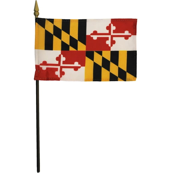 Maryland - 4"X6" Stick Flag