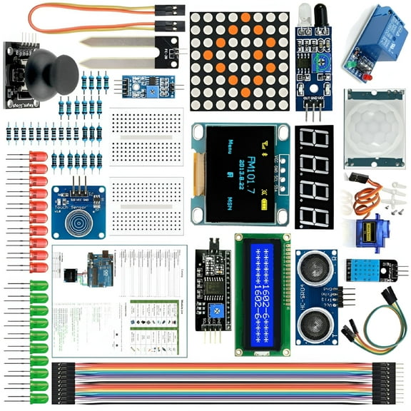 GJX 1 Set Of Arduino Kit UNO R3 Nano V3.0 2560 Mega 328 Project Starter 85pcs/Set Accessories