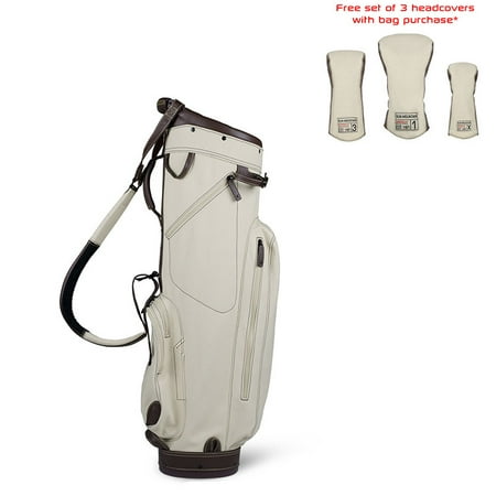 Sun Mountain 2018 Canvas / Leather Cart Bag - Matching Head Covers Included